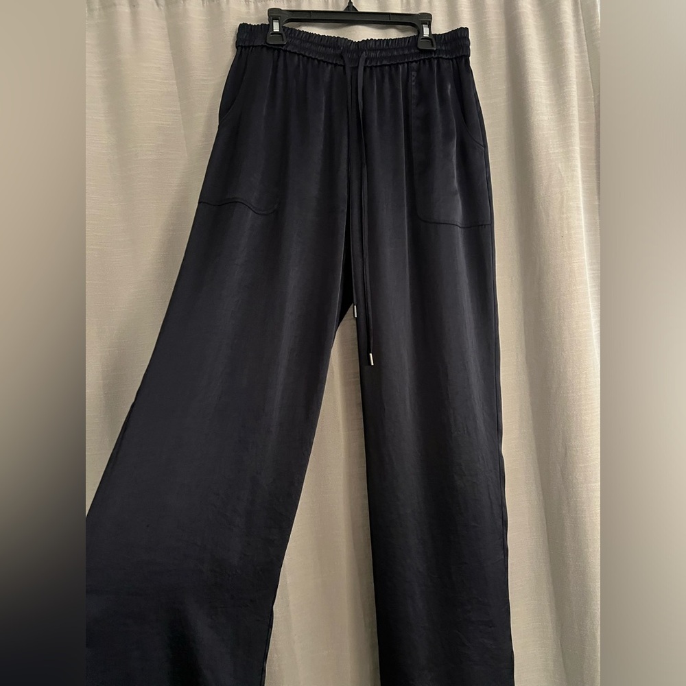 Navy Blue soft as silk flowy pants